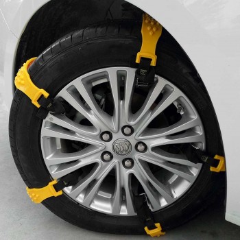 10pcs/Set Car Winter Tyre Snow Chains Roadway Safety Tire Snow Adjustable Anti-skid Safety Double Snap Skid Wheel TPU Chains