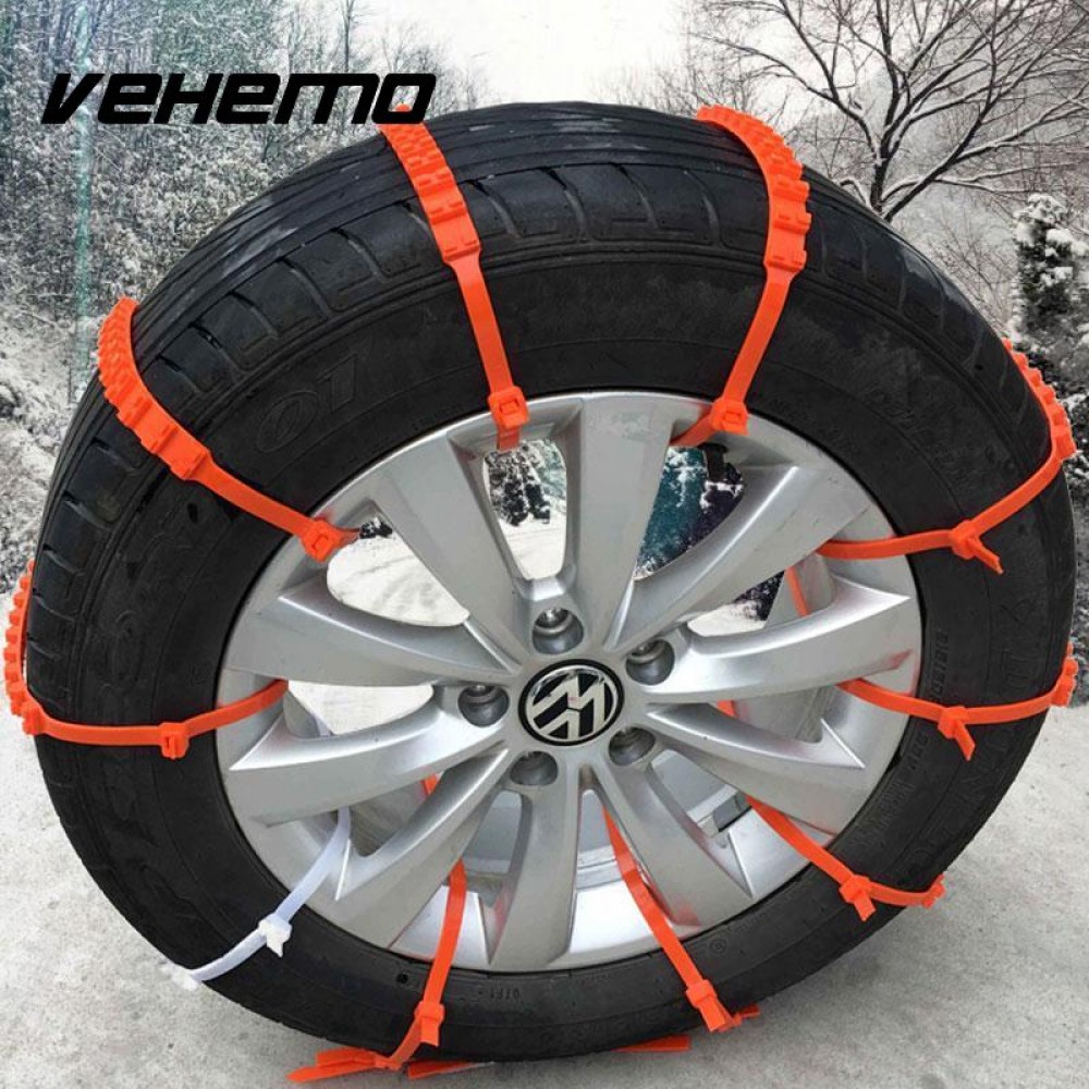 Vehemo 10pcs Lot Car Universal Mini Plastic Winter Tyres wheels Snow Chains For Cars/Suv Car-Styling Anti-Skid Autocross Outdoor