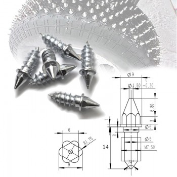 50pcs/set Length 25mm Car Tires Studs Spikes Wheel Snow Chains For Car Vehicle Truck Motorcycle Tires Winter
