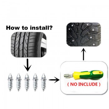 50pcs/set Length 25mm Car Tires Studs Spikes Wheel Snow Chains For Car Vehicle Truck Motorcycle Tires Winter