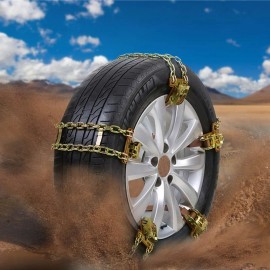 High Quality S/M/L Wear-resistant Steel Car Snow Chains Balance Design Anti-skid Chain For Ice/Snow/Mud Road Safe For Driving