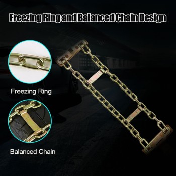 High Quality S/M/L Wear-resistant Steel Car Snow Chains Balance Design Anti-skid Chain For Ice/Snow/Mud Road Safe For Driving