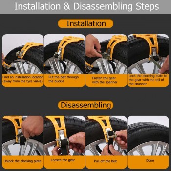 Thicken TPU Snow Chains Universal Car Suit Anti-slip 9* Tire Spikes Tyre General Automobile Tire For SUV Off-road Safety Chains