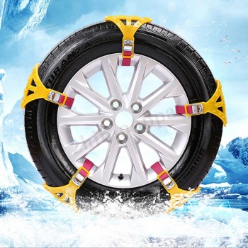 Free Shipping 2PCS Car Snow Chains Anti-Skid Snow Mud Road Safety Protector Adjustable Car Tire Wheel Chains Tyre Strap Belt