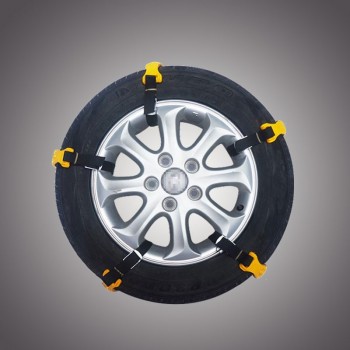 Vehemo 5Pcs Universal Tyres Wheels Snow Chains Car Snow Security Safety Tire Emergency Thickening Winter Anti-skid Chains