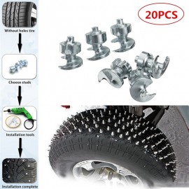 20PCS 9.8*7.9mm Car Tires Studs Screw Spikes Wheel Tyres Snow Chains Studs For Motorcycle Non-Slip Shoes Boots Van ATV Winter