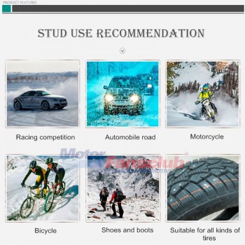 20PCS 9.8*7.9mm Car Tires Studs Screw Spikes Wheel Tyres Snow Chains Studs For Motorcycle Non-Slip Shoes Boots Van ATV Winter