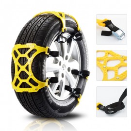 6Pcs/Set Car TPU Snow Chains Universal Double Buckles Car Winter Roadway Safety Tire Chains Snow Climbing Mud Ground Anti Slip