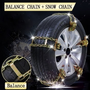 High quality Gold Metal 6Pcs Winter Anti-skid Chains for Car Snow Mud Wheel Tyre Thickened Tire Tendon Universal Emergency Safe