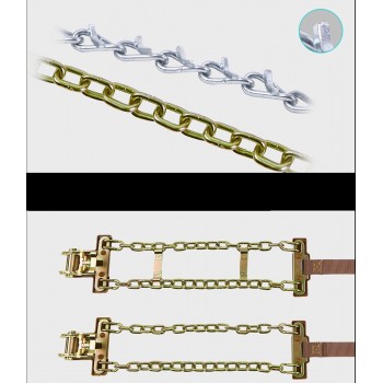 High quality Gold Metal 6Pcs Winter Anti-skid Chains for Car Snow Mud Wheel Tyre Thickened Tire Tendon Universal Emergency Safe