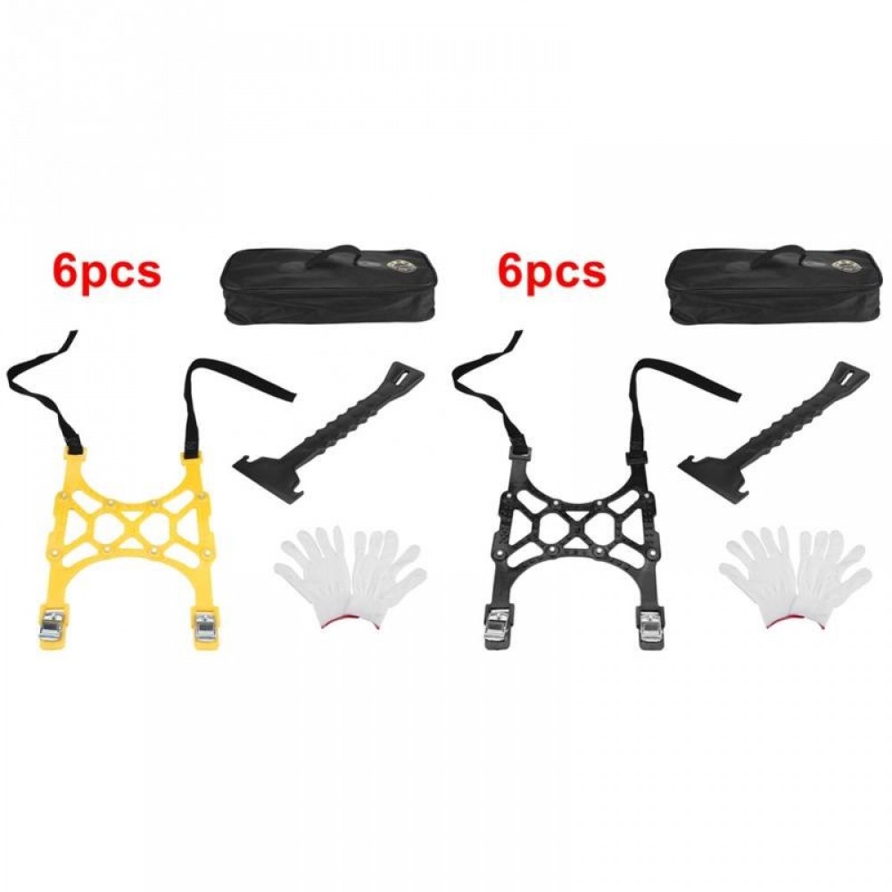 6pcs Car Snow Tire Anti-skid Chains Wheel Antiskid Universal Winter Roadway Safety Tire Chain Snow Climbing Mud