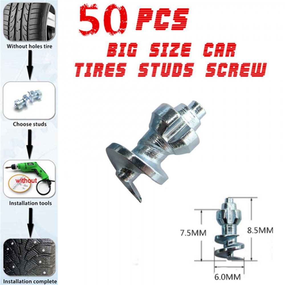 Big Size Tungsten carbide Car Tires Studs Screw Snow Spikes Wheel Tyres Snow Chains Studs For Car Motorcycle Bike Tires Winter