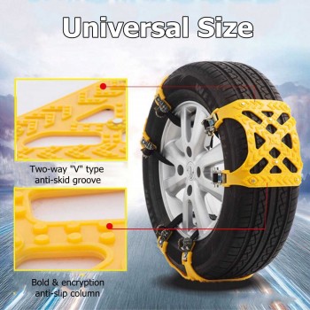 1/3/6pcs TPU Anti-Skid Snow Chains Universal Car Suit Tyre Winter Roadway Safety Anti-Slip Belt Tire Snow Muddy Ground Chain