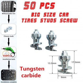 Winter 17.5MM x 9MM Car Tires Studs Screw Snow Spikes Wheel Tyre Snow Chains Studs For Auto Car Motorcycle SUV