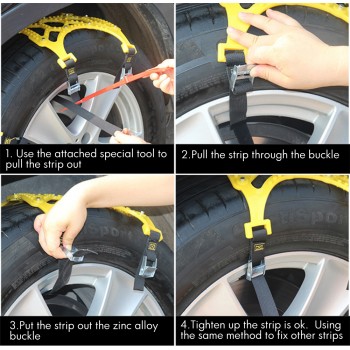 3 Pcs/lot Universal TPU Snow Chains Suit For 165-265mm Car Vehicle SUV Winter Roadway Safe Snow Tire Wheel Chain Anti-skid Belt