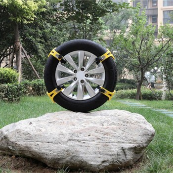 1Pcs Winter Anti-skid Chains for Car Snow Wheel Tyre Universal Portable Beef Tendon Car Tire Wheel Snow Anti-skid Chain Yellow