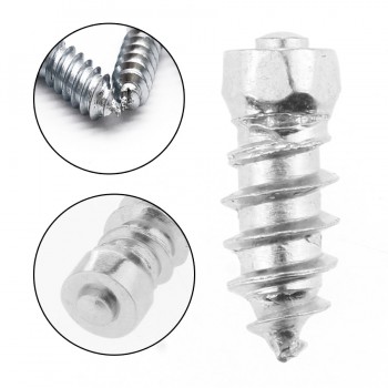 100 Pcs 18*6mm Car Tires Studs Screw Snow Spikes Wheel Tyres Chains Studs for Car Vehicle Truck Motorcycle Tires Winter