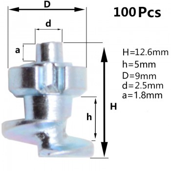 100pcs 9 mm Car Tires Non-slip Studs Spikes Snow Chains For Vehicle Truck Motorcycle Tires Winter