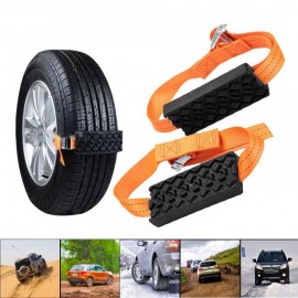 2PCS Anti-Skid Belt Saloon Car Tire Snow Chains Universal Automobile Strap Snow Mud Chains Winter Truck Auto Accessories