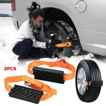 2PCS Anti-Skid Belt Saloon Car Tire Snow Chains Universal Automobile Strap Snow Mud Chains Winter Truck Auto Accessories