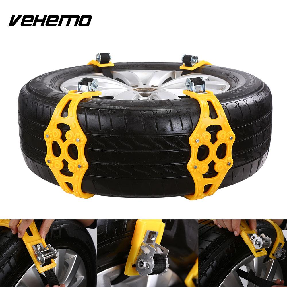 Vehemo Strap Snow Chain Mud Chain TPU Alloy with Wrench Universal Car Truck Winter Tire Tyre Tie Accessories Tire Chain