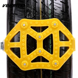 Vehemo Yellow Anti-Skid Chains Roadway Safety Snow Chain SUV Snow Tire Belt for Emergency Wheel Accessories