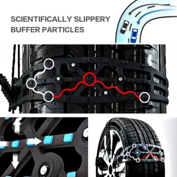 1 Pc TPU Thickened Durable Snow Chain Anti-Skid Chains Snow Tire Belt Winter Driving Roadway Safety Truck SUV