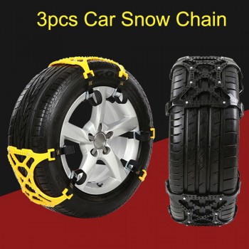 Mayitr 3Pcs Universal 65-265mm Car Tire Tyre Anti-skid Snow Wheel Chain Winter Roadway Safety Tire Accessories