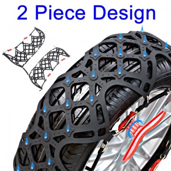 2PC Design Skid Snow Chain Winter Tires Chain Wheels Snow Anti-skid Chains High Purity TPU Universal Snow Chains for Cars