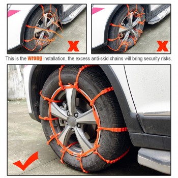 ZDPARTS Car Sedan/SUV Snow Chain Wheel Tyre Anti-Skid Chain For Mercedes Benz W203 W204 211 AMG Smart Starline A93 Citroen C4 C5
