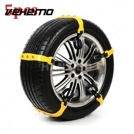 Vehemo 5pcs/set Car Winter Snow Tire Anti-skid Chains Thickened Beef Tendon Vehicles Wheel Antiskid TPU Chain 185-295mm Types