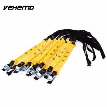 Vehemo 5pcs/set Car Winter Snow Tire Anti-skid Chains Thickened Beef Tendon Vehicles Wheel Antiskid TPU Chain 185-295mm Types