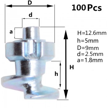 100pcs/lot Stud Screw 9mm Anti-Slip Screw Stud Wheel Tyre Snow Tire Spikes Trim with Install Sleeve Tool for Auto Car SUV ATV