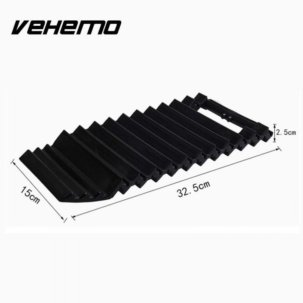 Vehemo Black Anti-Skid Board Tire Non-Slip Mat Truck SUV Tire Mat Durable Snow Mat Roadway Safety Climbing Mud Ground
