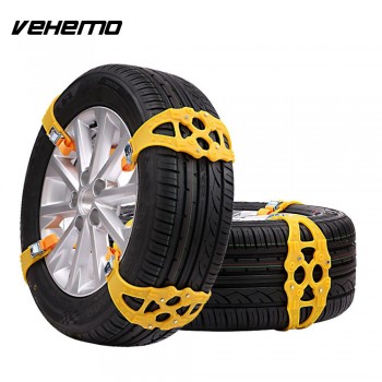Vehemo TPU Snow Chain Climbing Mud Ground Snow Tire Belt Roadway Safety Anti-Skid Chains for SUV Vehicle Tyre Winter Driving
