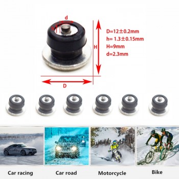Car Tires Studs Spikes Wheel 12x9mm Snow Chains For Car Vehicle Truck Motorcycle Tires Winter Universal 100pcs/set