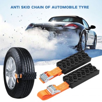 Strap Belt Outdoor Snow Chain Winter Accessories 2PCS Rubber Nylon Universal Tire Chain For Snow Mud Road
