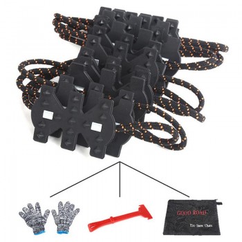 Hot sale 4PCS Magic Chain Black Butterfly Anti-skid Chain Emergency Snow Chains Two Piece for One Tire Car Styling