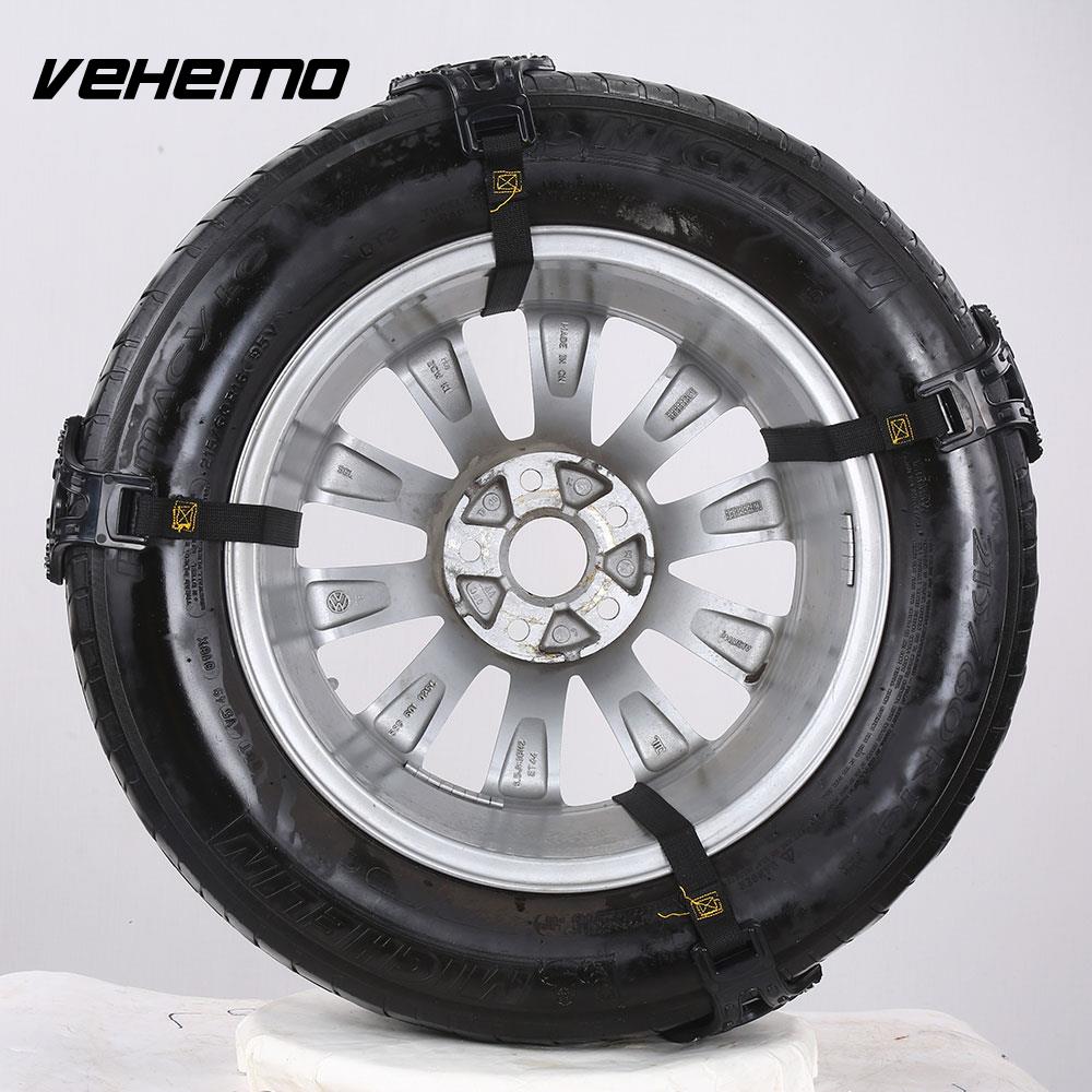 Vehemo with Wrench TPU Alloy Strap Car Truck Snow Chain Tie Non Slip Mud Chain Belt Outdoor Tire Chain Tire Tyre