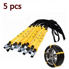 2017 New Car Tire Snow Chains Wheel TPU Belt Beef Tendon Thickening Strong Durable For Winter Ice Snow Muddy Sand Off Road 5 pcs