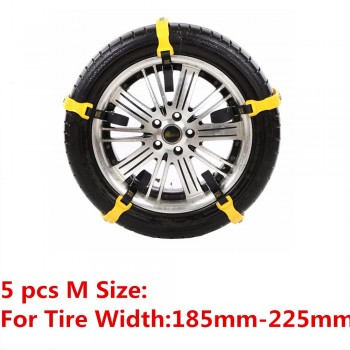 2017 New Car Tire Snow Chains Wheel TPU Belt Beef Tendon Thickening Strong Durable For Winter Ice Snow Muddy Sand Off Road 5 pcs