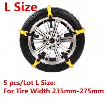 2017 New Car Tire Snow Chains Wheel TPU Belt Beef Tendon Thickening Strong Durable For Winter Ice Snow Muddy Sand Off Road 5 pcs