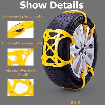 Thicken General Automobile Tire Chain TPU Snow Chain Universal Car Suit For off-road SUV Safety Anti-slip Mud Snow Chain
