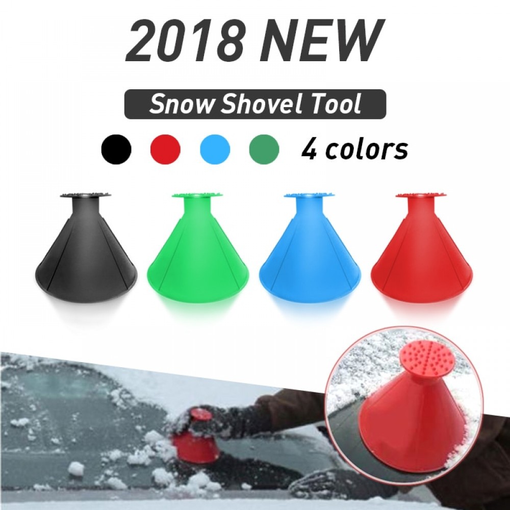 Sikeo Removable Cone Shaped Ice Scraper Scrape-A-Round Funnel Window plastic Cleaning Tool Scraper Ice Snow Removal Tool