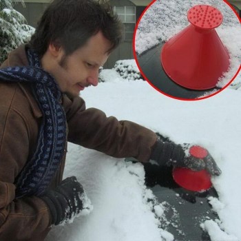 Winter Cone-shaped Outdoor Snow Removal Car Windshield Funnel Ice Red, Green, Blue, Black Scraper