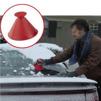 Winter Cone-shaped Outdoor Snow Removal Car Windshield Funnel Ice Red, Green, Blue, Black Scraper