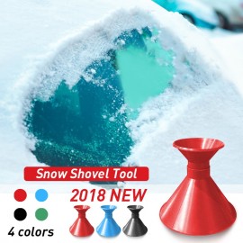 Automobile Car Windshield Snow Shoveling Brush Fuel Funnel Glass Snow Remover Cone Ice Scraper Remover Deicing Tools