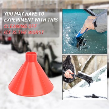 Auto Ice Scraper Remover Magic Shovel Cone Shaped Outdoor Winter Car Tool Snow Windshield Black Funnel Ice Scraper ijsschraper