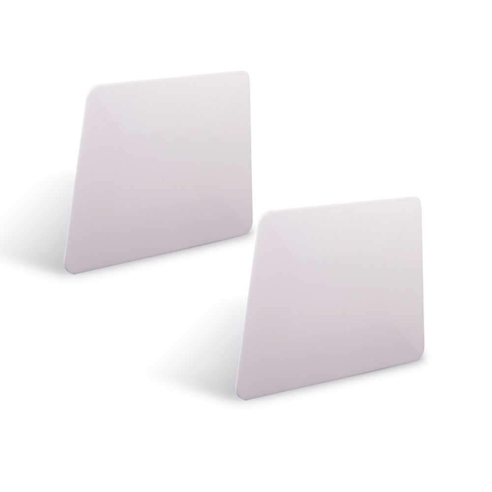 EHDIS 2pcs White Trapezoid Teflon Squeegee Vinyl Film Car Wrap Tool Window Tint Tool Ice Scraper Auto Car Window Cleaning Tool