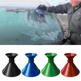 1PC Car Auto Magic Window Windshield Car Ice Scraper Shaped Funnel Snow Remover Deicer Cone Deicing Tool Scraping ONE Round
